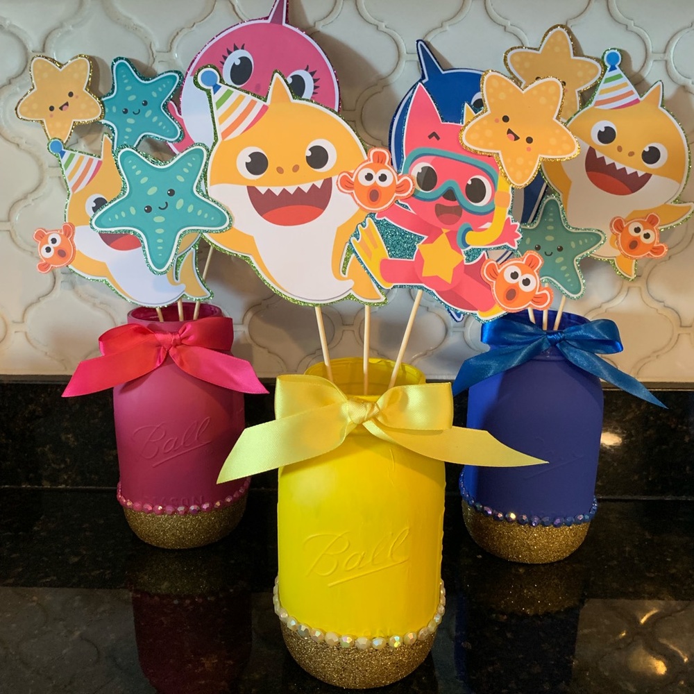 Baby Shark Set Of 3 mason deco